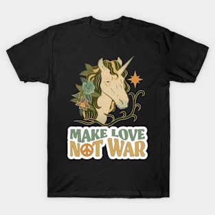 Make Love not War Unicorn Vintage T-Shirt